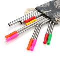 OEM Straight and Bent Shape Practical Bar Tools Food Grade BPA-Free Silicone Drinking Straw and Silicone straw headgear